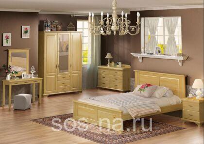 Шкаф 3-ств с ящ и зеркалом Брусно-М